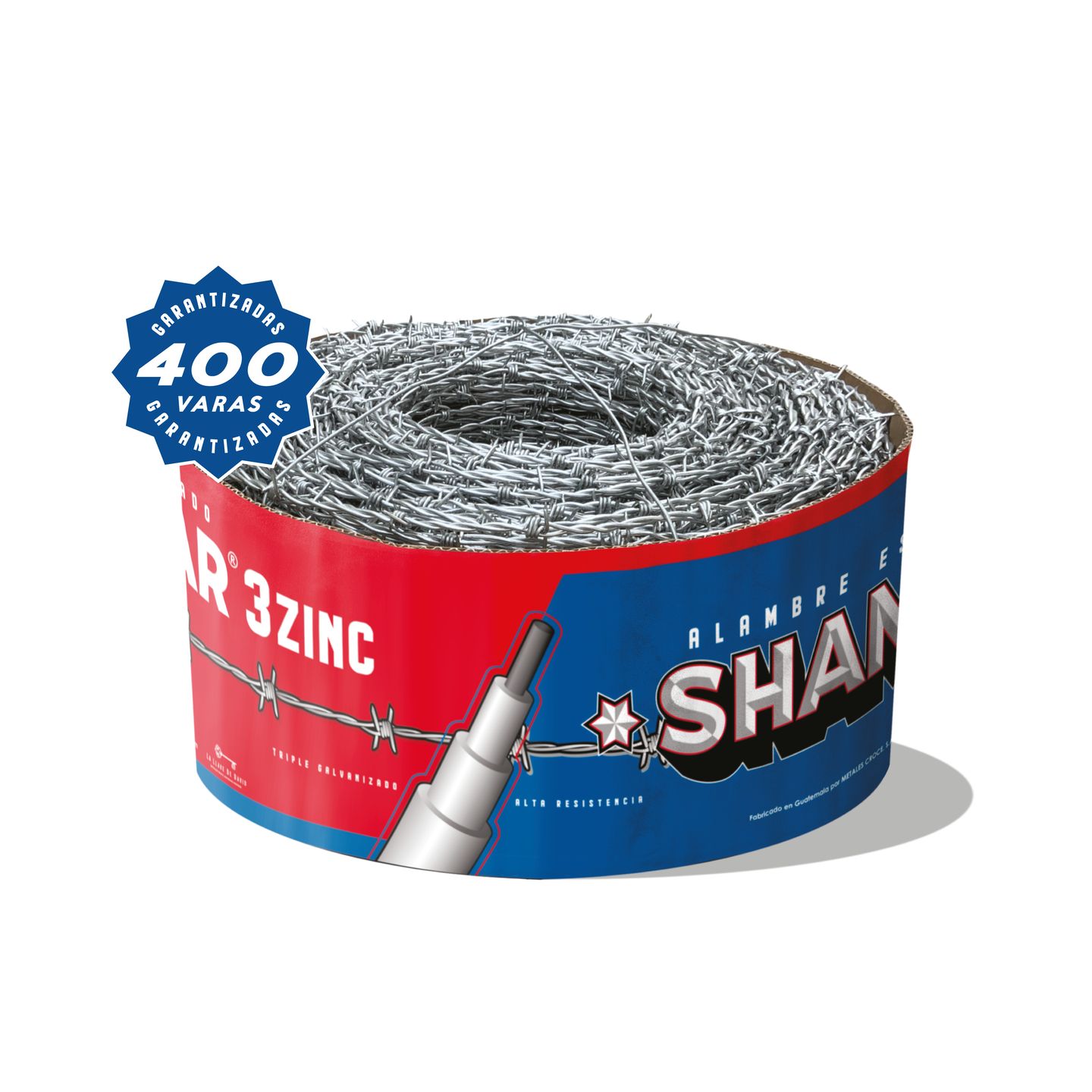Alambre de Púas Triple Zinc Shamar III